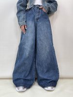 شلوار جین زنانه سوپر بگ آبی