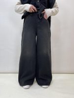 شلوار جین زنانه فول بگ زغالی