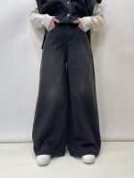 شلوار جین زنانه فول بگ زغالی