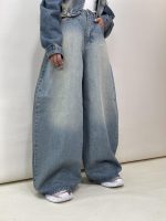 شلوار جین زنانه سوپر بگ بالونی آبی