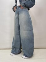 شلوار جین زنانه سوپر بگ بالونی آبی