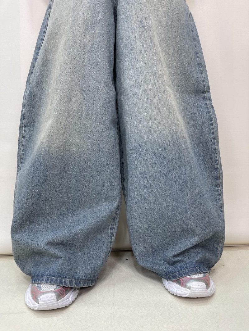 شلوار جین زنانه سوپر بگ بالونی آبی