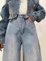 شلوار جین زنانه سوپر بگ آبی روشن