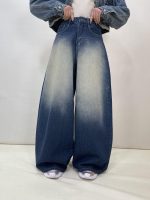 شلوار جین زنانه سوپر بگ سرمه ای