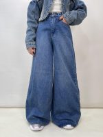شلوار جین زنانه سوپر بگ آبی