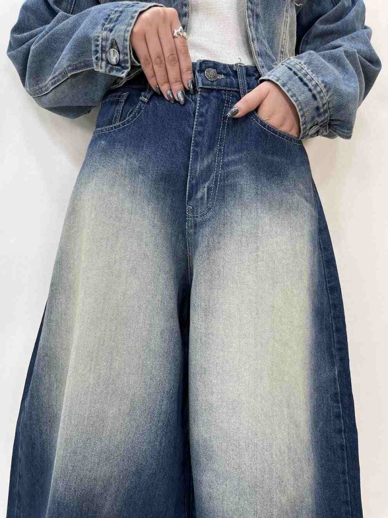 شلوار جین زنانه سوپر بگ سرمه ای