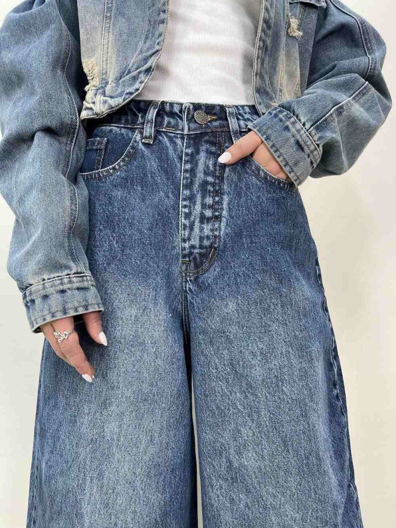 شلوار جین زنانه سوپر بگ آبی