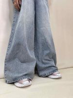 شلوار جین زنانه سوپر بگ آبی روشن