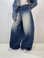 شلوار جین زنانه سوپر بگ سرمه ای