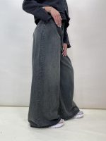 شلوار جین زنانه سوپر بگ زغالی