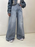 شلوار جین زنانه سوپر بگ آبی روشن