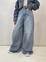 شلوار جین زنانه سوپر بگ آبی روشن