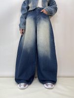 شلوار جین زنانه سوپر بگ سرمه ای