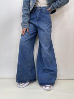 شلوار جین زنانه سوپر بگ آبی