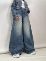 شلوار جین زنانه سوپر بگ آبی