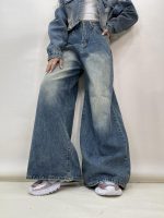شلوار جین زنانه سوپر بگ آبی