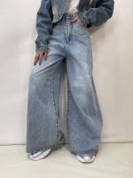 شلوار جین زنانه سوپر بگ آبی روشن