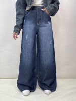 شلوار جین زنانه سوپر بگ آبی تیره