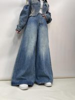 شلوار جین زنانه سوپر بگ آبی