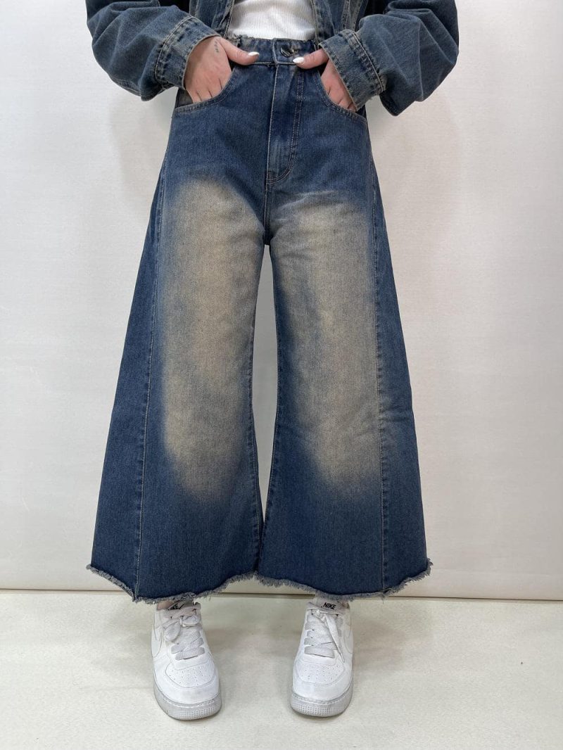 شلوار جین زنانه شافل قد 90