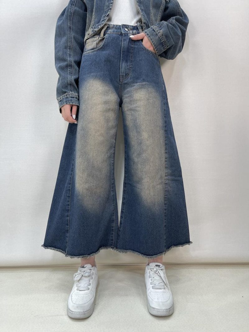 شلوار جین زنانه شافل قد 90