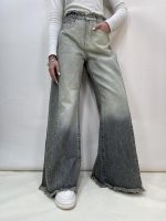 شلوار جین زنانه شافل طوسی