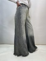 شلوار جین زنانه شافل طوسی