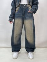 شلوار جین زنانه بالونی آبی تینت دار