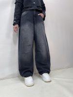 شلوار جین زنانه بالونی زغالی