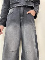 شلوار جین زنانه بالونی زغالی