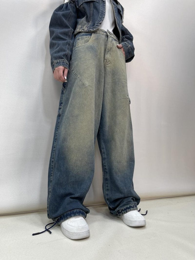 شلوار جین زنانه بالونی مکس آبی