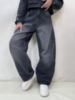 شلوار جین زنانه بالونی زغالی