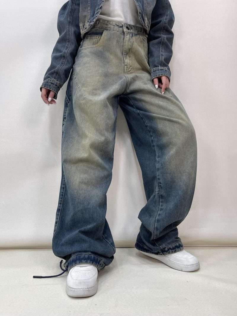 شلوار جین زنانه بالونی مکس آبی