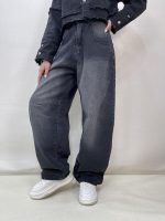 شلوار جین زنانه بالونی زغالی