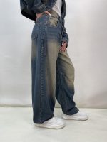 شلوار جین زنانه بالونی آبی تینت دار