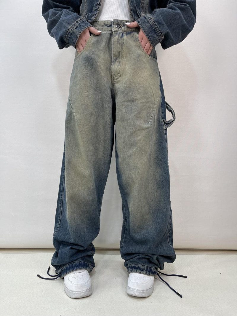 شلوار جین زنانه بالونی مکس آبی