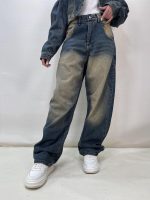 شلوار جین زنانه بالونی آبی تینت دار