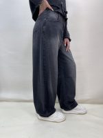 شلوار جین زنانه بالونی زغالی