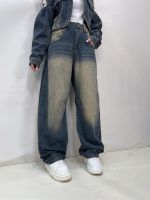 شلوار جین زنانه بالونی آبی تینت دار