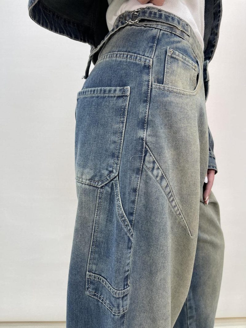 شلوار جین زنانه بالونی مکس آبی