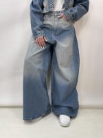 شلوار جین زنانه سوپر بگ بالونی آبی