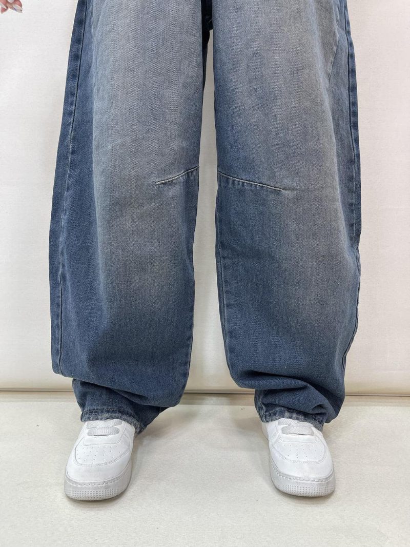 شلوار جین زنانه بالونی آبی