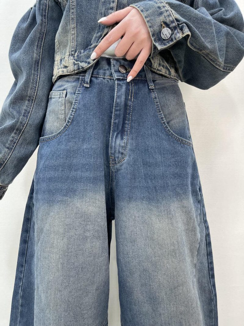 شلوار جین زنانه بالونی آبی