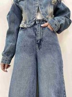 شلوار جین زنانه سوپر بگ آبی