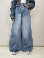 شلوار جین زنانه سوپر بگ آبی روشن