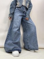 شلوار جین زنانه سوپر بگ آبی