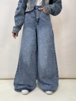 شلوار جین زنانه سوپر بگ آبی