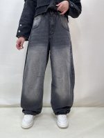 شلوار جین زنانه بالونی زغالی