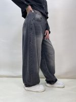 شلوار جین زنانه بالونی زغالی