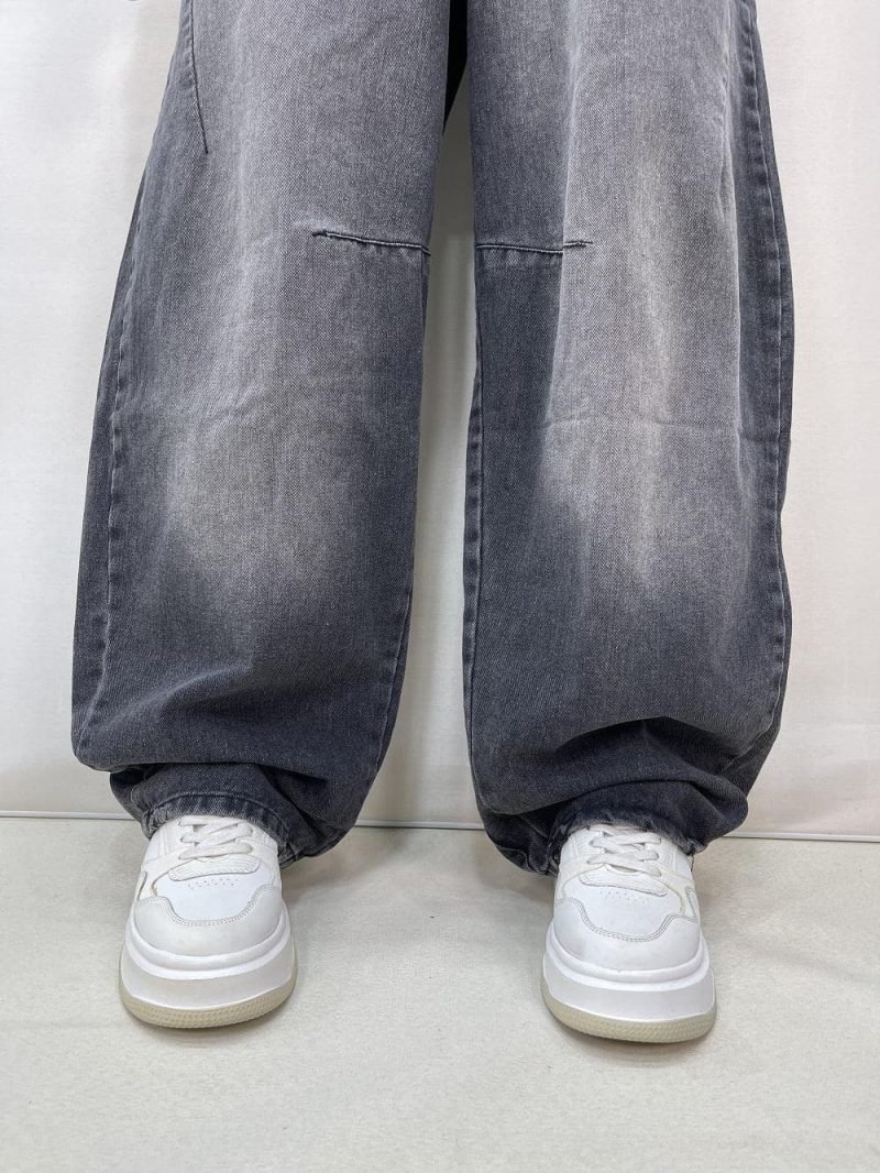 شلوار جین زنانه بالونی زغالی